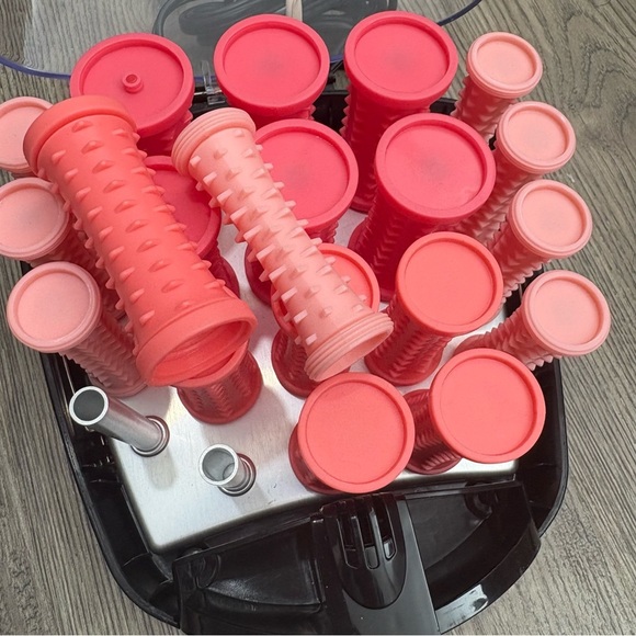 Conair Hair Setter 20 Hot Rollers Curlers Instant Heat Ionic Pink Works No Clips - Picture 2 of 6